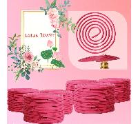 40 pièces de cônes d'encens en spirale naturels chinois - Parfums citron, tulipe, lotus, jasmin, lavande - Durée de combustion de 3 à 4 heures, nettoyage facile, sans additif. Matériau en rotin nature