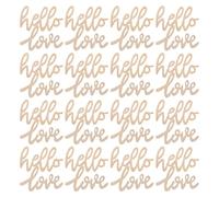 40 Pièces Découpes en Bois Lettre Amour pour Loisirs Créatifs, | Bois Beige Non Finition, Surface Lisse sans Bavure, pour Cadres Photo, Cartes et Fêtes