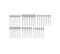 40 Pieces Diamond Burr Bits Stone Carving Set for Tool with 1/8 Inch for Polishing Engraving Stone