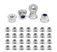 40 Pièces Écrou M5, AMONENZ Écrous Bride Hexagonaux Acier Inoxydable, Anti-Desserrage Écrou de Blocage, pour Réparation Domicile, Fabrication Meubles, Automobile, Machines