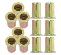 40 Pièces Écrous à Sertir M6, Tête Plate, Demi-hexagonaux | Corps Moleté, Montage Affleurant, Connexion Stable, pour Panneaux Plastiques et Appareils Électroniques