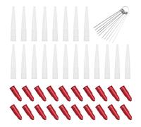 40 Pièces Embouts de Cartouche, Buse de Pistolet à Calfeutrer avec Capuchons à Vis, Buse pour Silicone avec 10 Pièces Aiguille de Nettoyage, Embouts D'étanchéité en Silicone pour Pistolet à Calfeutrer