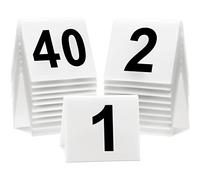 40 pièces en acrylique pour table de tente numéros de 1 à 40 tables numérotées à double face, pour restaurants, mariages, numéros de tente, cartes de fête, banquet et articles de test