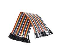 40 pièces en ligne cavalier fil du-pont câble ligne 2.54mm femelle à femelle 20cm Compatible With planche à pain