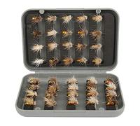 40 Pièces Ensemble de Mouches de Pêche à la Mouche, Leurre de pêche à la Mouche Appâts Artificiels Sèche Leurres Artificiels avec Boîte à Mouches Leurres de Truite Leurres de Pêche