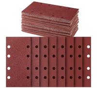 40 Pièces feuilles abrasives, 93 x 185 mm, papier de verre 8 trous grain 60/80/120/180/320/600/800/1000, papier abrasif pour ponceuses voitures bois métal peinture