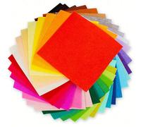 40 pièces Feuilles de tissu en feutre de 1 mm, 40 couleurs assorties en feutre non tissé, 10/20 pièces de tissu en feutre, tissu en feutre raide de couleurs assorties, tailles multiples pour l'artisan
