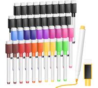 40 Pièces Feutre Tableau Blanc Effacable Aimanté,Feutre Ardoise Effacable Pointe Fine,Marqueur Tableau Blanc Magnétique,Feutre Tableau Blanc Couleur Pour Enfants,Écoles,Bureaux