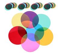 40 Pièces Filtre de Couleur Projecteur Rond 66mm Pet Autocollant