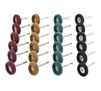 40 Pièces Kit Polissage Perceuse, Accessoires Dremel Polissage Abrasif de 25mm Outils Rotatifs Dremel, Grain 80/150/240/300, Access