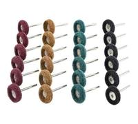40 Pièces Kit Polissage Perceuse, Accessoires Dremel Polissage Abrasif de 25mm Outils Rotatifs Dremel, Grain 80/150/240/300, Access