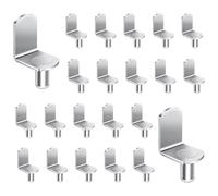 40 Pièces L Forme Support Équerre, 6mm Cheville Etagere, Chevilles de Support d'Étagère Métal, Taquet etagere, Étagère Broches, pour Meubles Placard Bibliothèques