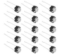 40 Pièces Micro-bouton-poussoir 6x5mm Blanc à Deux Broches