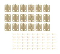 40 Pièces Mini Charnières Rétro pour Coffrets à Bijoux, Fer, 270° | Bords Arrondis, Ouverture Douce, Usage sur Boîte en Bois, Bricolage et Artisanat, Vis Incluses
