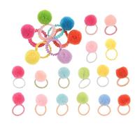 40 Pièces Mini Élastiques à Cheveux en Peluche, Balles Fluffy | Tissu Doux, Maintien Antidérapant, Usage Facile, pour Petites Filles, Occasions Spéciales, Lot Individuel