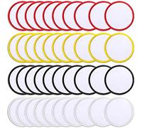40 Pièces Patch de Sublimation Patch Vierge Blanc Rond Patch Vierge en Tissu Thermocollant Patch de Réparation de Transfert de Chaleur Patch de Réparation en Tissu Vierge de Sublimation