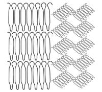 40 Pièces Peigne de Fixation Coiffure en U en Métal Noir