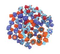 40 Pièces Perles de Verre Champignon Colorées pour Bijoux, Création | Surface Texturée Faite Main, Trou de 2mm, Enfilage Facile, Séparation Stable pour Bracelets, Colliers et Boucles D’oreilles