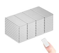 40 Pièces Petit Aimant Rectangulaire, 20x10x2mm Aimant Néodyme Puissant Plat, Aimants en Néodyme Carré, Aimant Puissant de Terre Rare pour Tableaux Blancs,Réfrigérateur,Tableau Magnétique, Bricolage