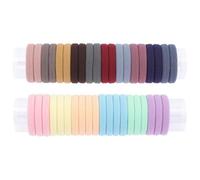 40 Pièces Petits Élastiques à Cheveux sans Couture, Lot | Polyester Extensible, Maintien Souple sans Extrémités Apparentes, Adaptés aux Fêtes Voyages