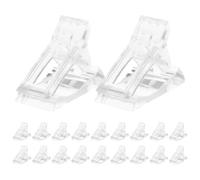 40 Pièces Pince à Ongles de Fixation pour Extensions, Plastique | Gels Poly et Nail Tips, Usage Studio Uv/led, Forme Régulière, Rangement Facile