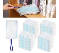 40 Pièces Plumeau Anti Poussiere Plumeau Telescopique Depoussierant Meuble avec 1 Poignée Plumeau Poussiere Telescopique pour Le Bureau de l'école à Domicile