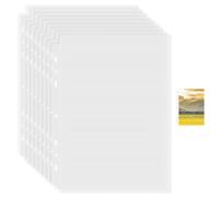 40 Pièces Pochette Plastique A5 Perforée, Pochette Classeur A5 Double Face, 2 Compartiments, Transparentes Classeur Photo, Pochette Plastique A 5 pour la Protection des Fichiers, Photos et Documents