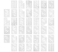 40 Pièces Pochoirs Lettres Peinture en Pet, 80 Modèles