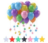40 PièCes Poids Ballon Helium Forme éToile Plastique Poid De Ballon Pour Anniversaires, Mariages, Baby Showers Et éVéNements D'Entreprise 8 Couleurs