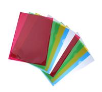 40 Pièces Porte-papiers A5 en Plastique L Pince pour Documents | Accès Rapide aux Formulaires, Surface Lisse pour Écrire, Trou Arrière et Corde Élastique, Bureau ou Réunion