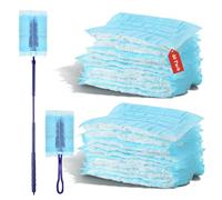 40 Pièces pour Swiffer Doudounes avec 2 poignées, Capture de poussière jetable, Recharges Duster pour école, bureau, maison