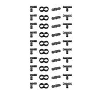 40 Pièces Raccords D'irrigation Pratiques en PP Noir | Accessoires Légers et Robustes, Anti-fuite, Usage Agricole, Coude et Branchement pour Tuyaux 16mm