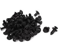40 Pièces Rivet Plastique Fastener Pare-choc Garde-boue Noir 8mm x 17mm x 19mm