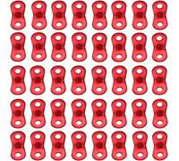 40 Pieces Rope Tensioner Wind Rope Camping Accessories Rope Tensioner For Tent Tarpaulin Awning Hiking Wind Rope Buckle Aluminium Alloy Red