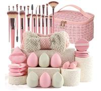 40 pièces roses style Coffret Bety de 40 pièces avec trousse de maquillage de voyage, comprenant un ensemble complet de pince
