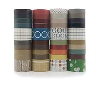 40 Pièces Scrapbooking Masking Ruban, Ruban Adhésif Décoratif, Rouleaux Washi Tape, Multi Pattern Décoratifs Washi Tape Set, pour Travaux Manuels, Embellit les Journaux, les Cartes et le Scrapbooking