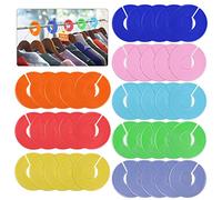 40 Pièces Séparateurs de Penderie, Diviseurs de Cintres de 8 Couleurs, Séparateur de Cintres à Peinture pour Vêtement, Séparateurs Penderie Bébé Séries XXS à XXXL avec Marqueur