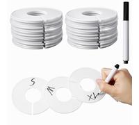 40 Pièces Séparateurs Ronds de Taille de Vêtements avec 1 stylo de marquage,9cm Séparateur de Taille de Vêtement,Séparateurs pour Bébé,Diviseurs de Cintres Taille Vêtements pour Penderie Bébé