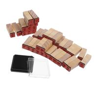 40 Pièces Tampons en Bois Mini Lettres Alphabet | Motif Alphabet, Style Créatif Classique Délicat, Usage Cartes et Loisirs, Bois Robuste Sûr