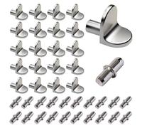 40 Pièces Taquet Etagere,Support Etagere,Support Etagere Murale,Taquets pour Etagères,Fixation Etagere,Fixation Etagere Murale,Support Etagere Armoire,pour Armoires,Vitrines,Meubles,2 Styles