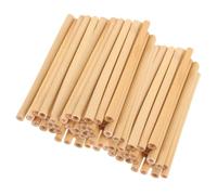 40 Pièces Tubes de Nidification Bois Marron, en Tige Naturelle | Remplacement Léger et Simple, Habitat pour Abeilles et Insectes Utiles, Usage Jardin et Parc