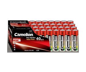 40 Piles Alcalines AA / LR6 Camelion Alcaline Plus