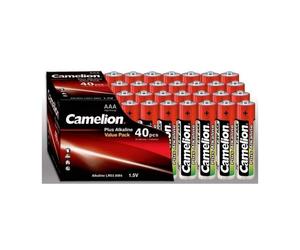 40 Piles Alcalines AAA / LR03 Camelion Alcaline Plus