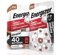 40 Piles uditives Marron Energizer Taille 312 PR41 sans Mercure | 5 Paquets de 8 Piles