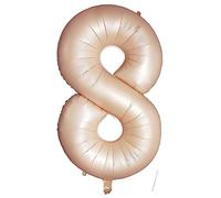 40 pouces Ballon Chiffre 8, VUCDXOP Caramel Couleur Ballon Chiffre Numéro 8, 8 Number Ballon Age Gonflable Anniversaire, hélium ballon chiffre 8,ballons de numéro, décoration de mariage
