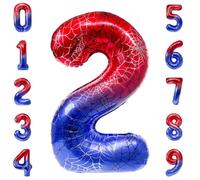 40 Pouces Ballons Anniversaire Chiffre, Decoration Anniversaire Ballon Géant Garçon Fille Ballon de Baudruche Numéro 0 1 2 3 4 5 7 8 9 ans Joyeux Fête Baby Shower (Chiffre 2)