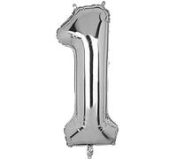 40 Pouces Gros Argent Numéro 1 Foil Ballon Feuille Géant Fille Hélium Chiffre Ballons Fournitures de Décoration de Fête D'anniversaire Bébé