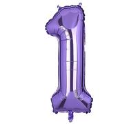 40 Pouces Gros Violet Numéro 1 Foil Ballon Feuille Géant Garçon Hélium Chiffre Ballons Fournitures de Décoration de Fête D'anniversaire Bébé
