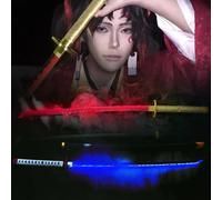 40 pouces vapeur démon Slayer Katana lueur Yoriichi épée Anime Cosplay réel japonais Katana Original samouraï Led Lightsabre cadeau Tomioka-Giyuu