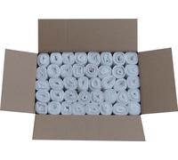 40 rouleaux par carton de 50 sacs poubelle (2000 pièces), 20 litres, absolument robustes et stables, 450x540mm, épaisseur 8 my, couleur transparente